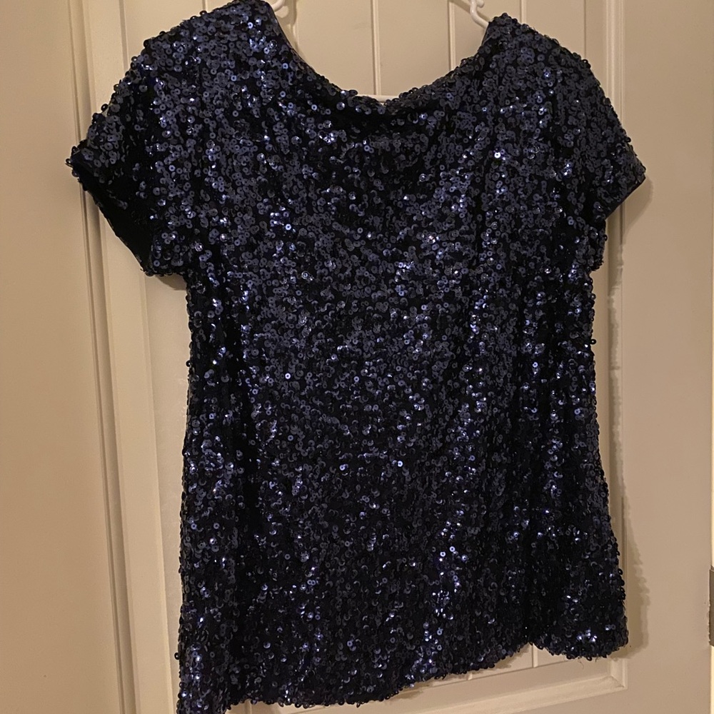 Size small preowned White House Black market sequined top